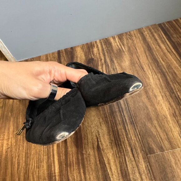 Gucci Black Suede Cinched tie ballet plays pointed toe size 7 - Picture 5 of 8